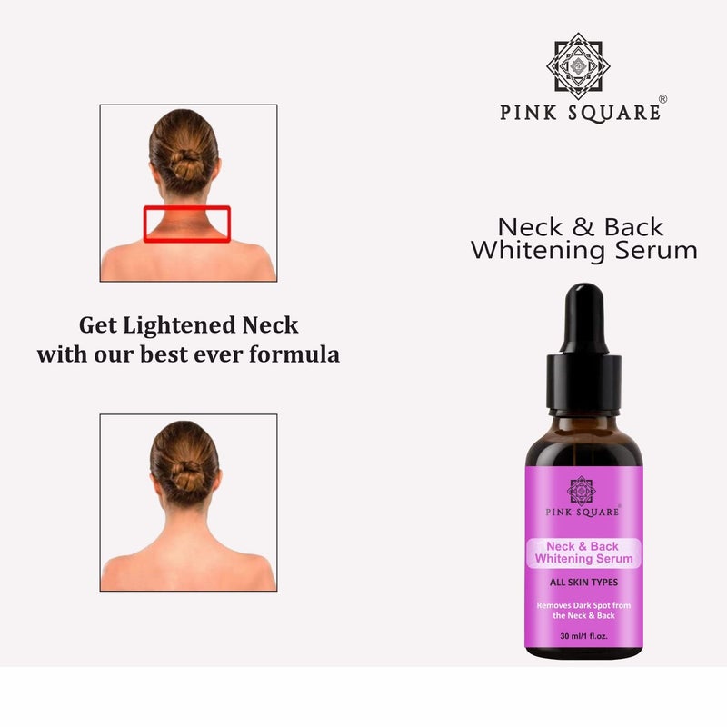 Pink Square Neck  Back Lightening Serum  Fades Dark Spots  Reduce Pigmentation  Corrects Uneven Skin Tone Pack of 1 of 30ML - Image 4