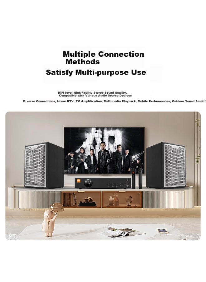 Bbs Tk6 Home Ktv Sound System Set, Complete Karaoke Equipment, Home Theater Living Room Bluetooth Speaker, Professional Singing All-in Machine For Home Karaoke - Image 1
