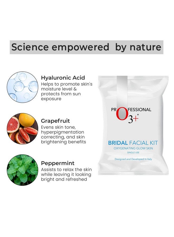 O3+ Bridal Facial Kit Oxygenating Glow Skin For Deep Cleansing, Bright & Radiant Complexion Suitable For All Skin Types (42G+50Ml Single Use Kit) - Image 5