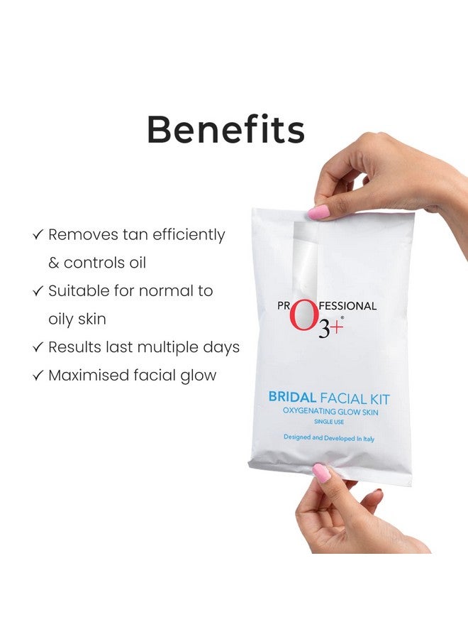 O3+ Bridal Facial Kit Oxygenating Glow Skin For Deep Cleansing, Bright & Radiant Complexion Suitable For All Skin Types (42G+50Ml Single Use Kit) - Image 2