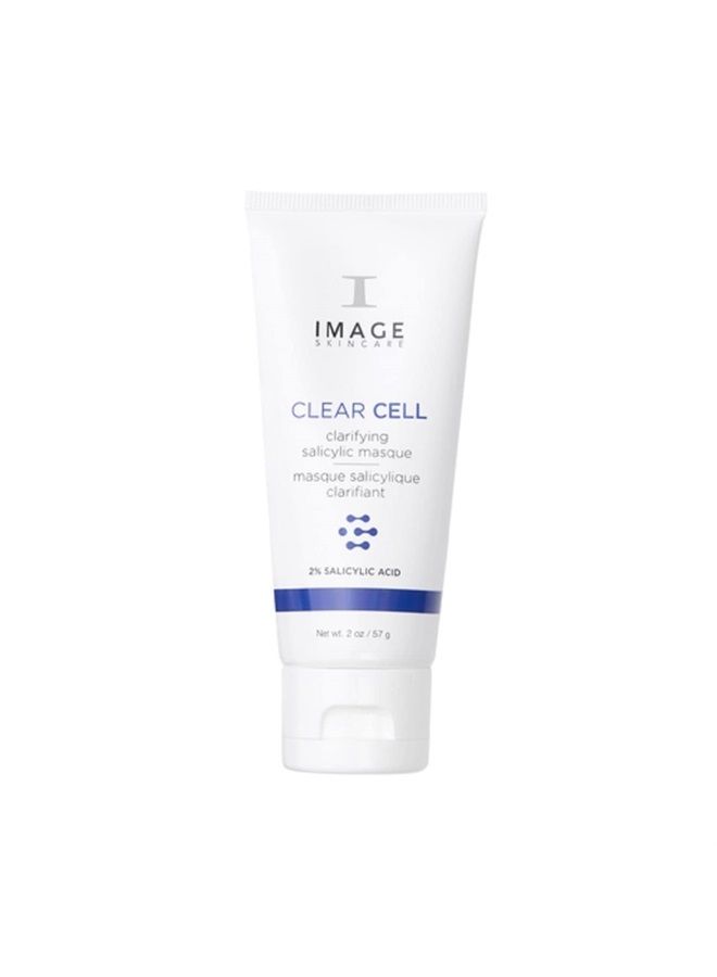 IMAGE Skincare, CLEAR CELL Clarifying Salicylic Masque, Exfoliating Kaolin Clay Facial Mask with Mattifying Effect, Targets Acne Prone Skin, 2oz