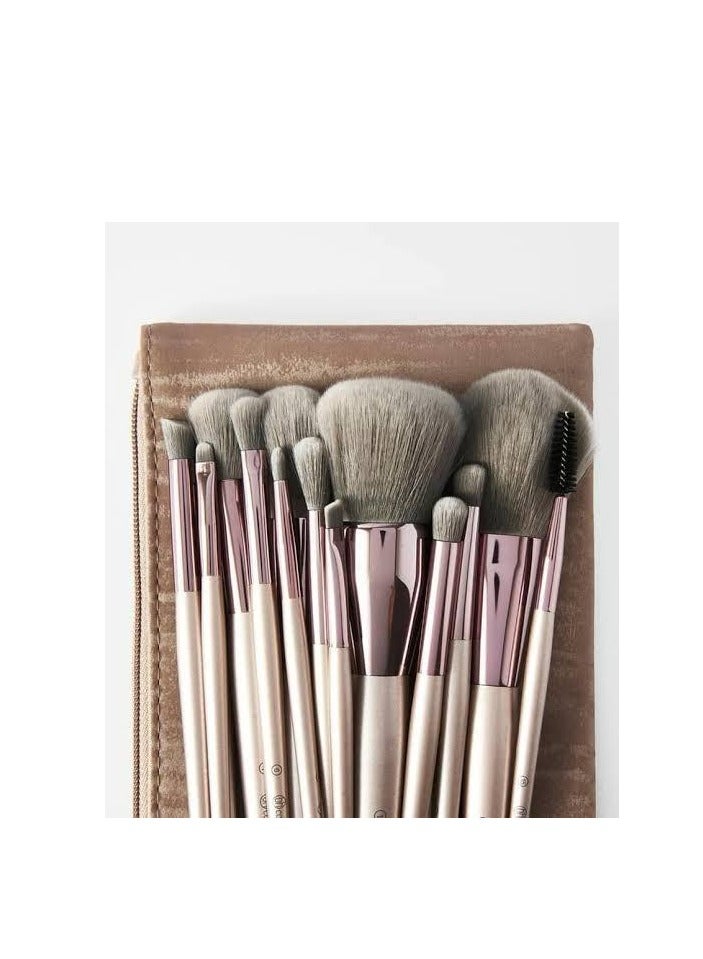 Lavish Elegance 15 Piece Brush Set With Cosmetic Bag - Image 2