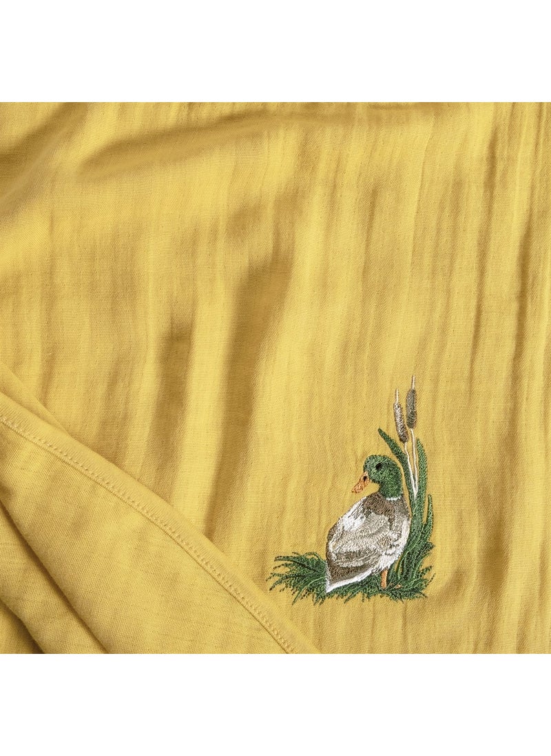 Miespiga Duck Embroidered Children's Muslin Poncho  - Image 2