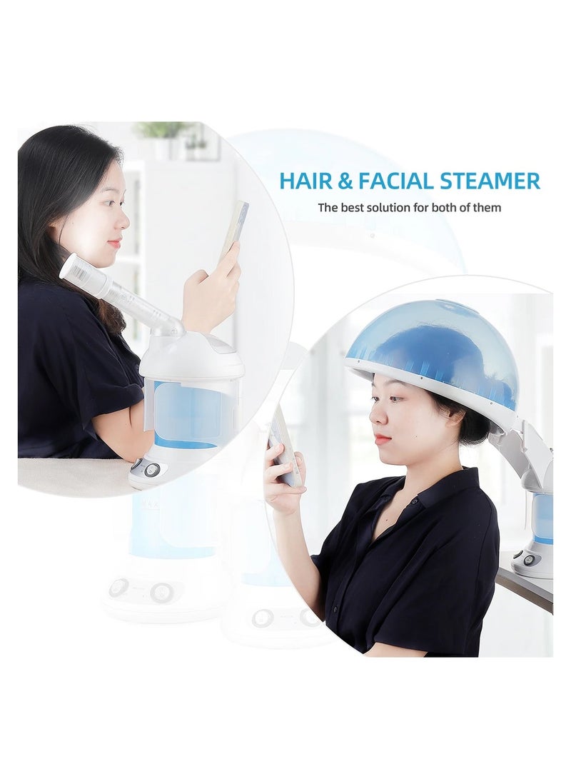 DubaiGallery 2 In1 Hot Hair Humidifier & Facial Steamer Professional Facial Heating Air Mist Steamer Salon Vaporizer Skin Cleansing With Box - Image 3