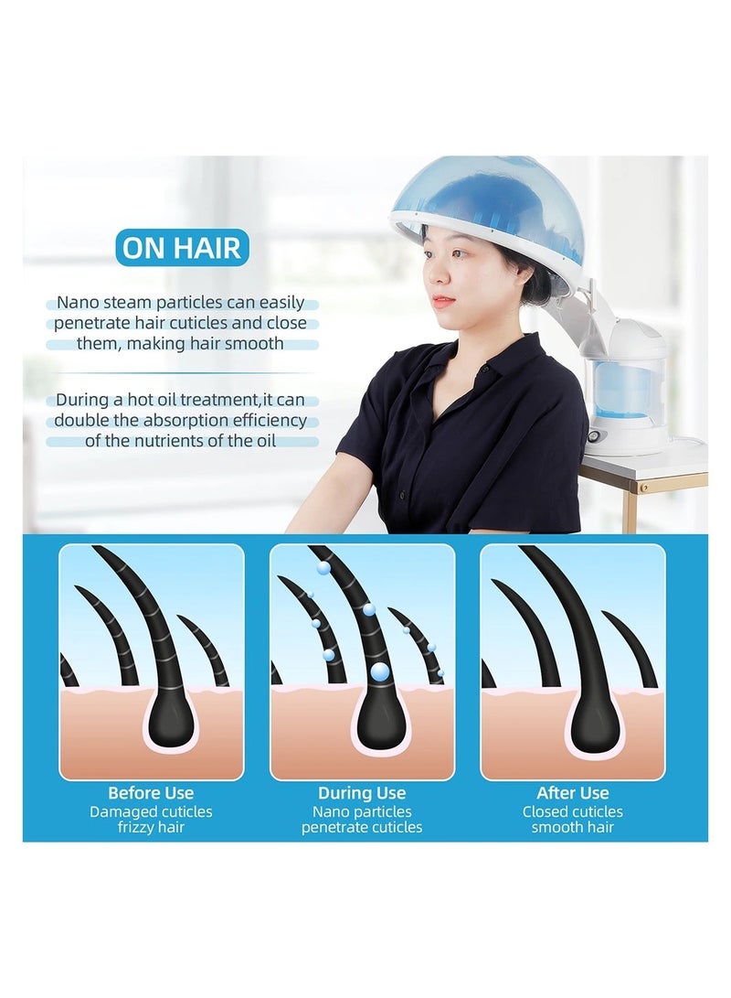 DubaiGallery 2 In1 Hot Hair Humidifier & Facial Steamer Professional Facial Heating Air Mist Steamer Salon Vaporizer Skin Cleansing With Box - Image 2