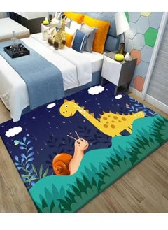 fashionhome Creative Classic Cartoon Theme Baby Play Mat Kids Room Carpet Super Absorbent Decoration Rug for Bedroom Easy to Clean Playing Area Mat 100 x 200 Centimeter  - Image 2