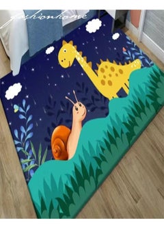 fashionhome Creative Classic Cartoon Theme Baby Play Mat Kids Room Carpet Super Absorbent Decoration Rug for Bedroom Easy to Clean Playing Area Mat 100 x 200 Centimeter  - Image 1