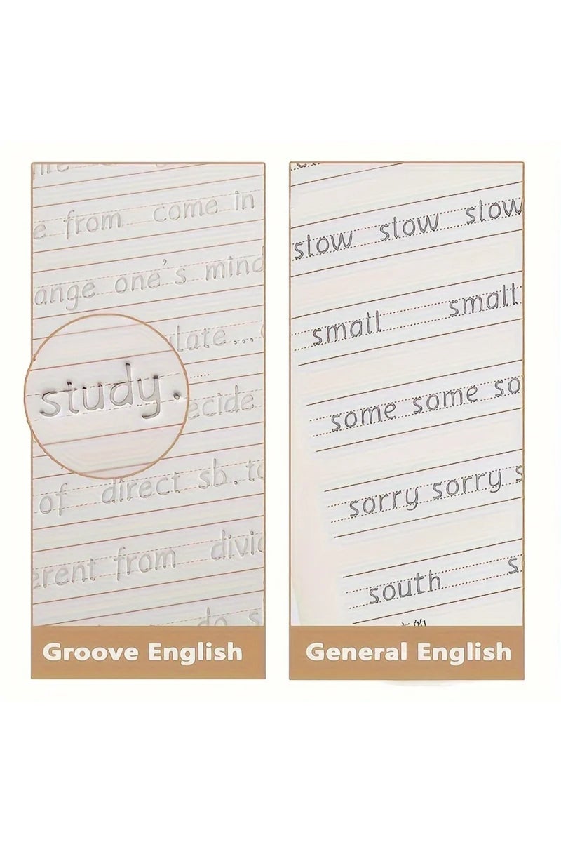 erorex 1pc Reusable Italic Script Practice Copybook - English Alphabet & Calligraphy Handwriting Book for I - Image 5