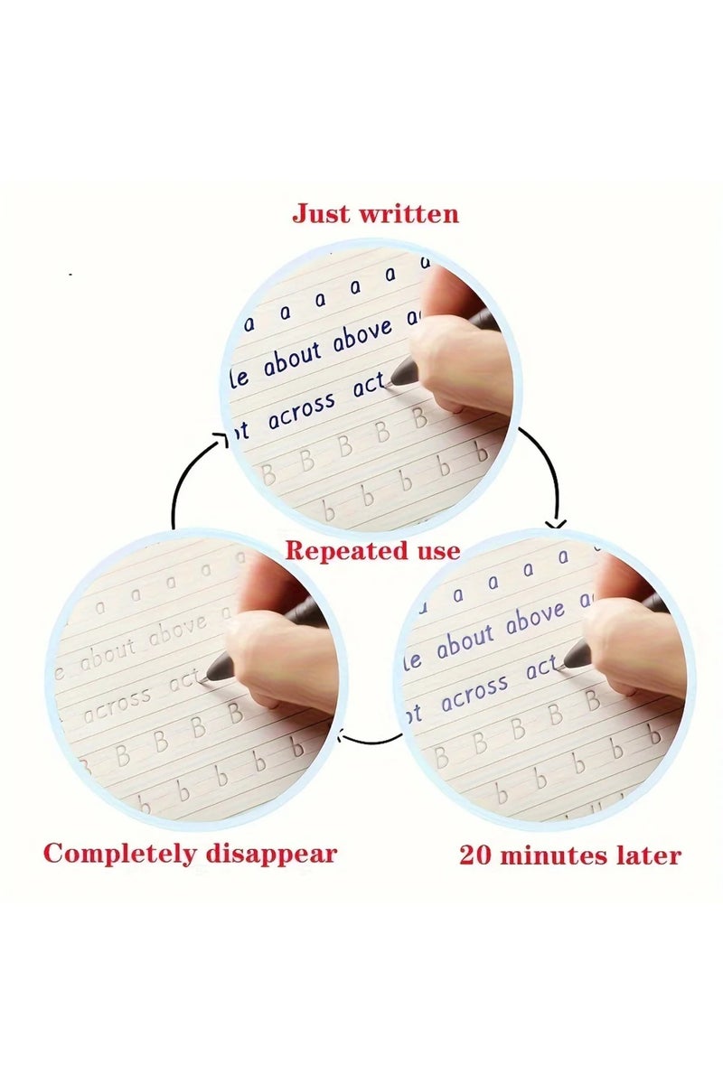 erorex 1pc Reusable Italic Script Practice Copybook - English Alphabet & Calligraphy Handwriting Book for I - Image 3