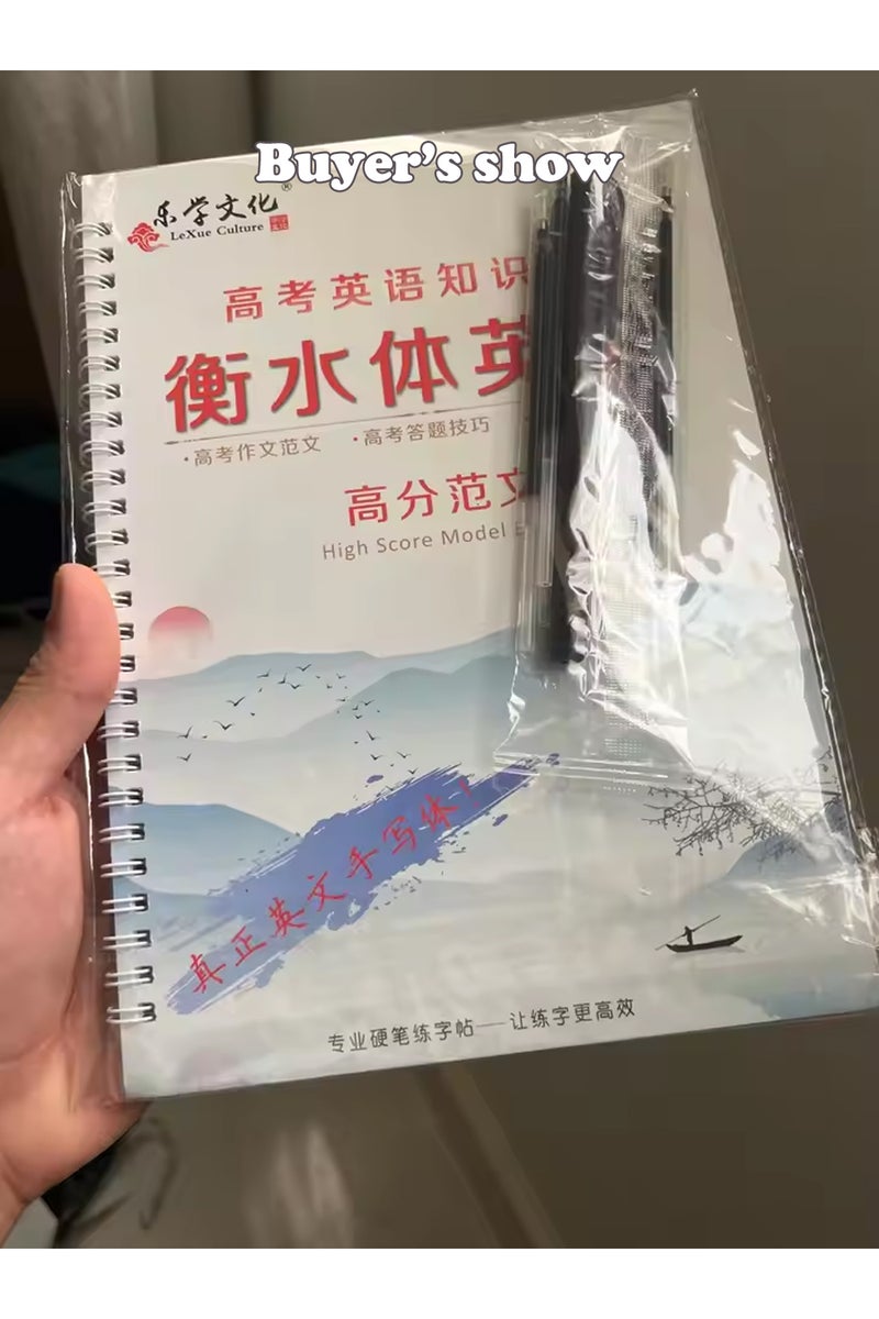 erorex 1pc Reusable Italic Script Practice Copybook - English Alphabet & Calligraphy Handwriting Book for I - Image 2