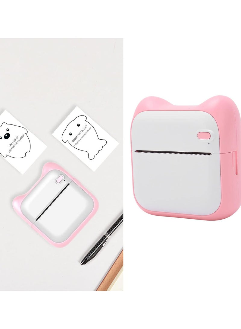GGOOT Mini Pocket Printer, Portable Thermal Printer Wireless Smart Printer HD Mini Photo Printer Bluetooth Sticker Receipt Printer Inkless Printing Machine for Memo Document/Work Plan/Meeting Record - Image 3