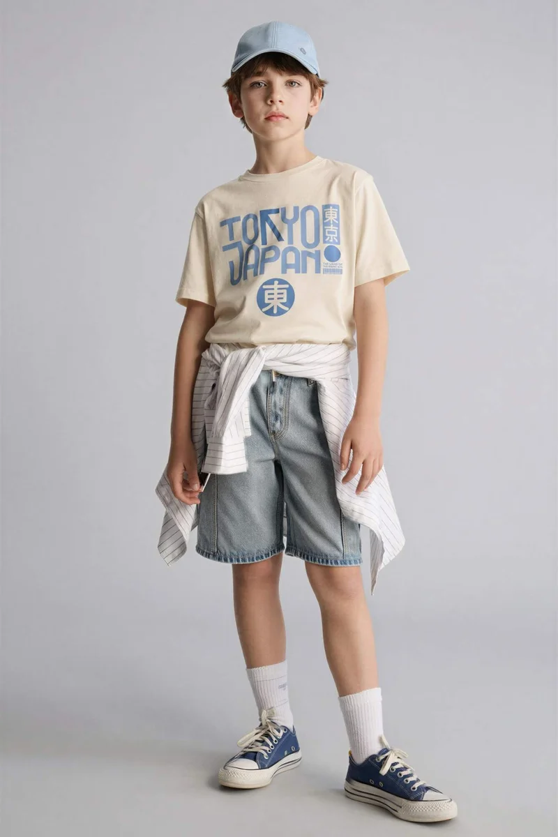 ديفاكتو Regular Fit Printed Short Sleeve T-Shirt