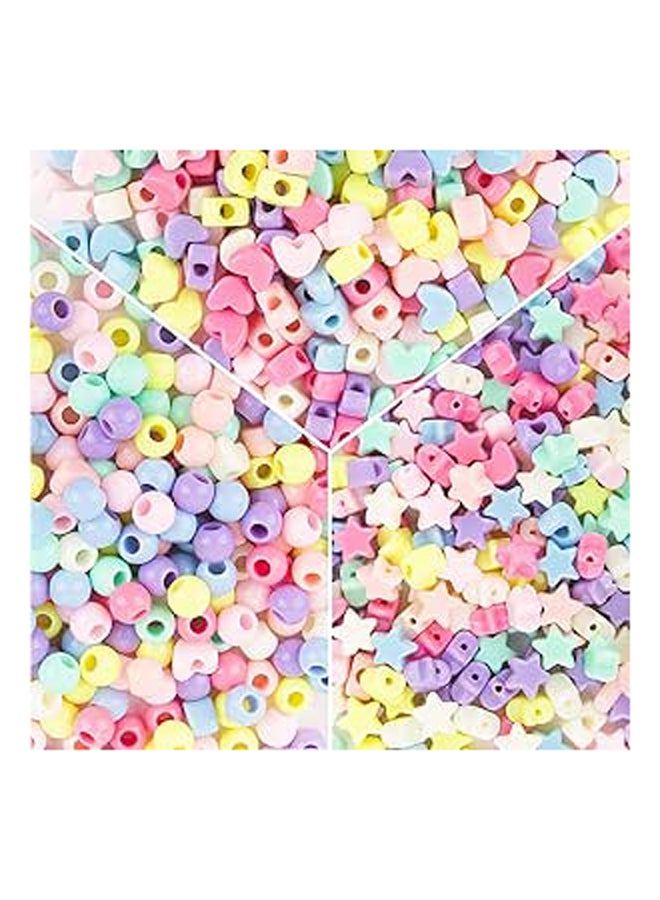 قطع الاكريليك الباستيل الخرز فضفاض الخرز نجمة مستديرة - Image 1