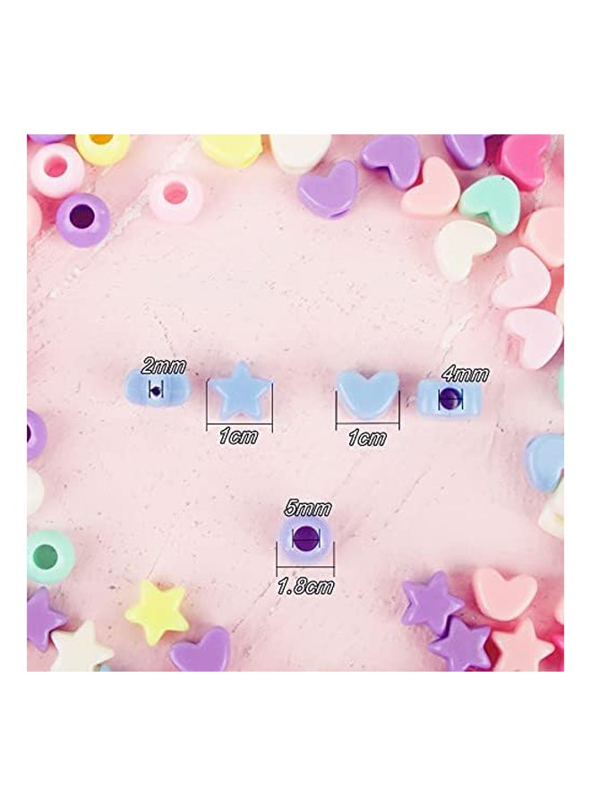 قطع الاكريليك الباستيل الخرز فضفاض الخرز نجمة مستديرة - Image 3