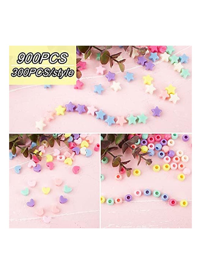 قطع الاكريليك الباستيل الخرز فضفاض الخرز نجمة مستديرة - Image 4