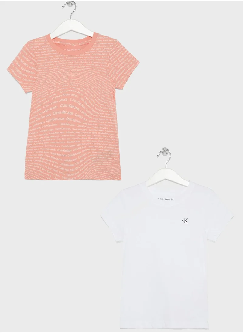 Calvin Klein Jeans Kids 2 Pack Logo T-Shirt