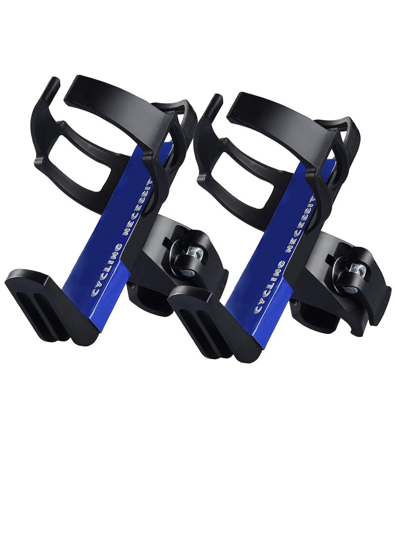SOLARAE Bottle Water Holder Bike Cage 2 PCS Adjustable Rotatable Clip for Road Mountain Bikes Bicycle Large Drink Bracket No-Screws Lightweight Cycling Side Mount Cup Handlebar Water Holders - Image 1