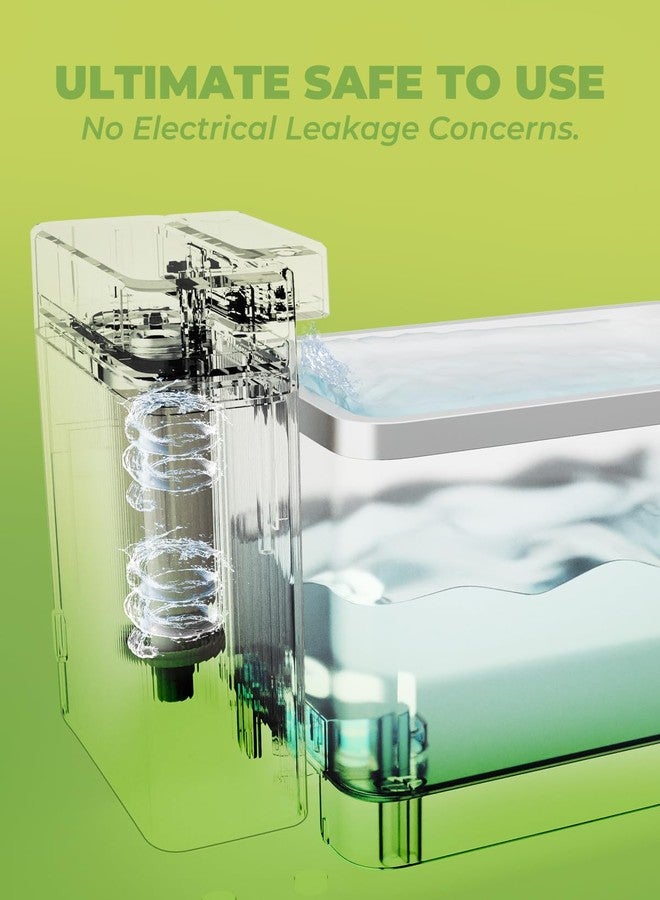 موزع مياه الشرب الأوتوماتيكي من فيربولوس ترو كلين مع نظام ترشيح فائق، مصنوع من الفولاذ المقاوم للصدأ 316 وصينية خالية من مادة BPA، وعاء كبير سعة 3.3 لتر/112 أونصة، نافورة ثنائية الوضع للقطط/الكلاب المتوسطة/الحيوانات الأليفة (أسود، مطور) - Image 2