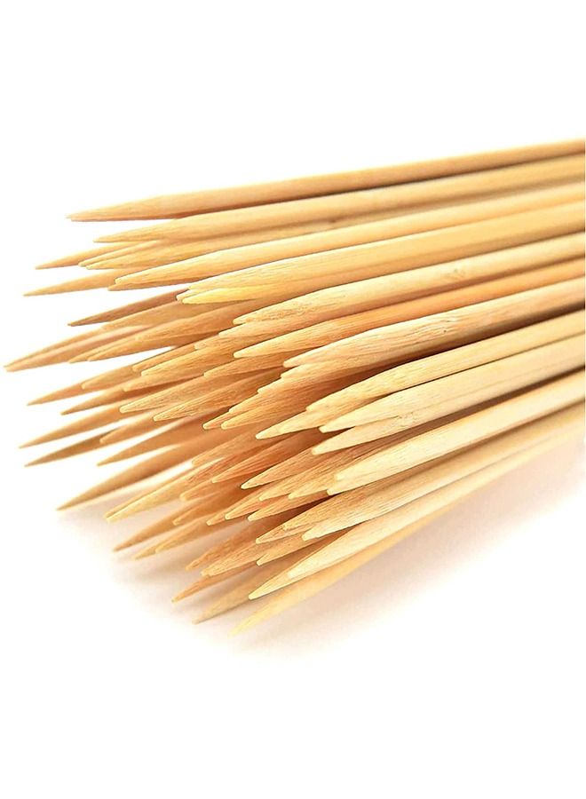 SNH SNH Packing Bamboo Skewer Wooden Sticks 14cm For BBQ Barbecue Kebab Marshmallow Roasting 100 Pieces  - Image 5