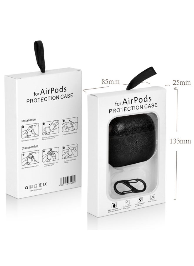 Generic - Protective Case For Airpods 432pro2pro Apple Wireless Bluetooth Headset Skin Protective Case-Color:Dark Brown Classic Style-Applicable Models:Airpods 4 (paper Box) - Image 1