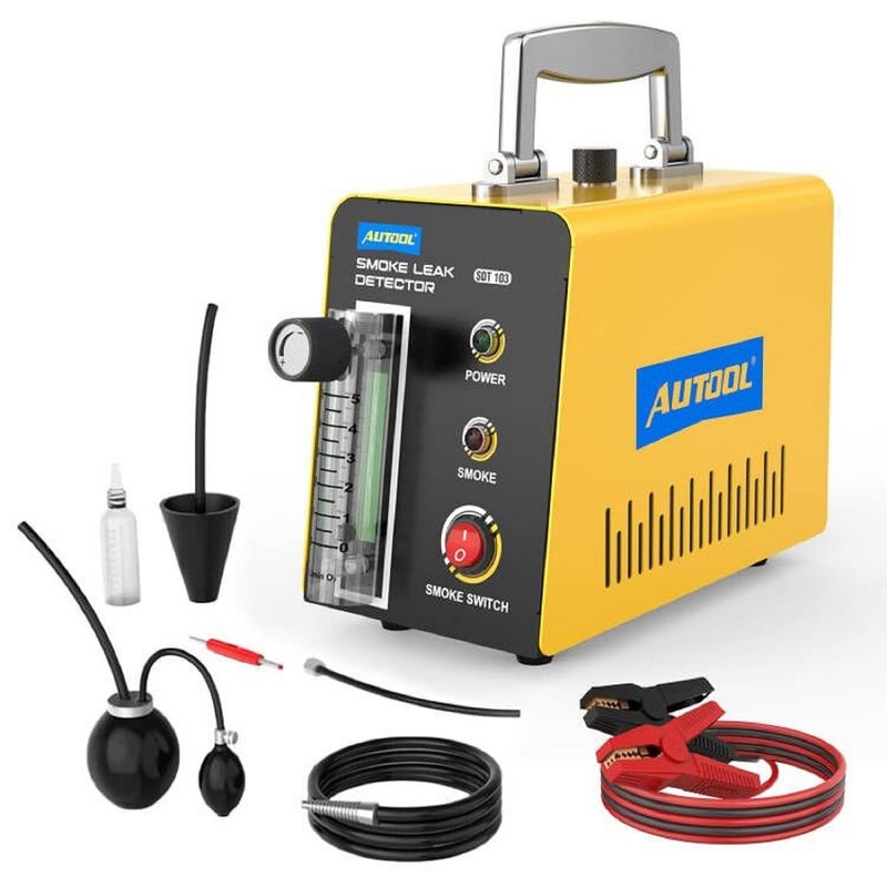 Autool Smoke Machine Automotive Leak Detector,Evap Vacuum Smoke Diagnostic Tester,Pipeline Fuel Leakage Detector Compatible with 12V Vehicles - Image 2
