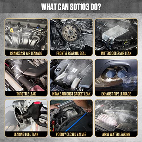 Autool Smoke Machine Automotive Leak Detector,Evap Vacuum Smoke Diagnostic Tester,Pipeline Fuel Leakage Detector Compatible with 12V Vehicles - Image 5