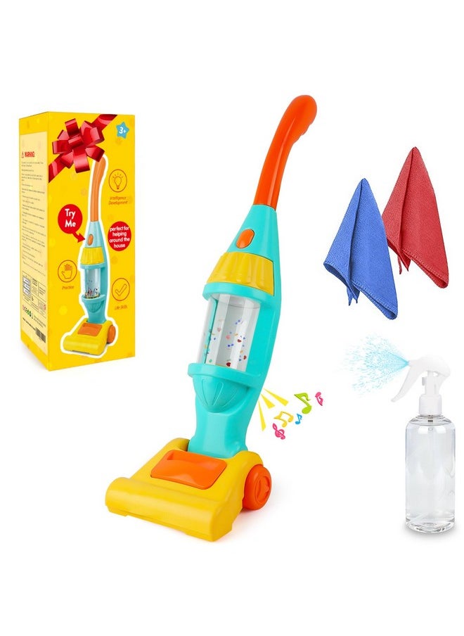 EP EXERCISE N PLAY Kids Vacuum Cleaner Toy Set, Toy Vacuum Cleaner With Light Realistic Sounds & Whirling Stars, Pretend Role Play Household House Keeping Cleaning Play Set Learning Toys For Kids Toddlers Girls Boys Toy  - Image 1