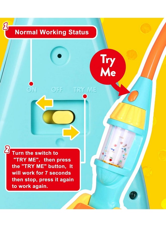 EP EXERCISE N PLAY Kids Vacuum Cleaner Toy Set, Toy Vacuum Cleaner With Light Realistic Sounds & Whirling Stars, Pretend Role Play Household House Keeping Cleaning Play Set Learning Toys For Kids Toddlers Girls Boys Toy  - Image 5