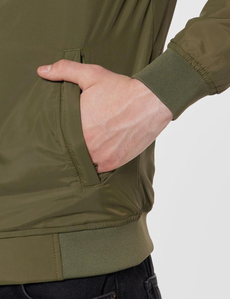 Wildcraft Men Sierra Solid Nylon Blend Collored Casual Quilted Jacket, Full Sleeve - Regular fit, Olive Green, XL - Image 5