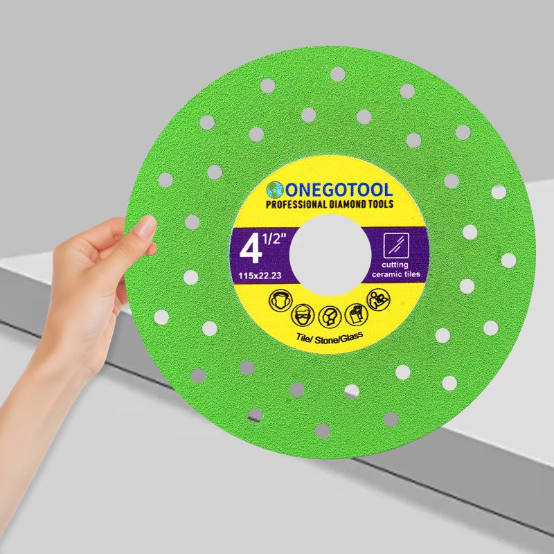 ONEGOTOOL 4-1/2 inch Tile Cutter Diamond Saw Blade for Angle Grinder Porcelain Ceramic Glass Marble Cutting Tools Grinding disc (5pcs) - Image 3