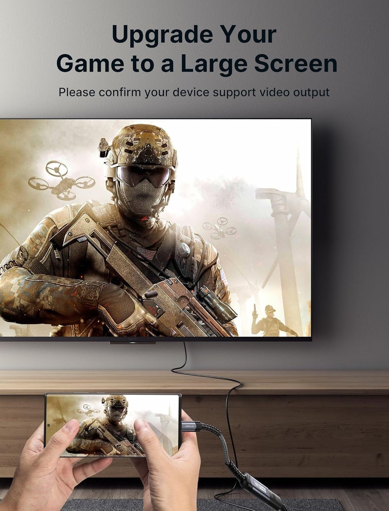 jsaux USB C to HDMI Adapter 2Pack, 4K USB Type C to HDMI Female Adapter [for Thunderbolt 3] Compatible with iPhone 16 Pro Max/15, MacBook Pro/Air, Surface, Galaxy S21 S20 Ultra, Dell XPS -Grey - Image 4