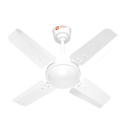 Orient Electric 600 MM New Air Plus | 4 Blade Small Ceiling Fan for Kitchen | 100% Copper Motor | Aluminium blades | 24 Inch Fan | 2 Years Warranty | White - Image 1