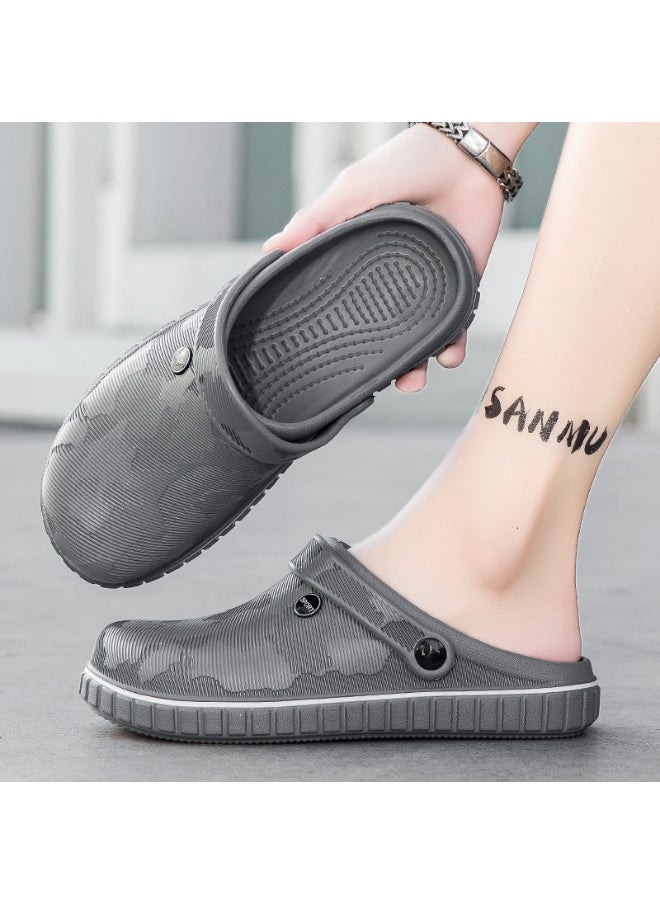 NIBEMINENT Spring  Soft Bottom Home Wear Anti-Slip Men's Semi-Slipper Casual Driving Slippers Comfortable Breathable  - Image 2