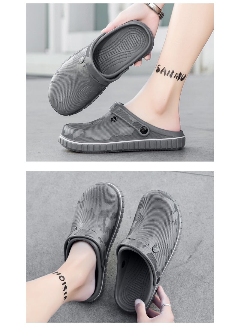 NIBEMINENT Spring  Soft Bottom Home Wear Anti-Slip Men's Semi-Slipper Casual Driving Slippers Comfortable Breathable  - Image 3
