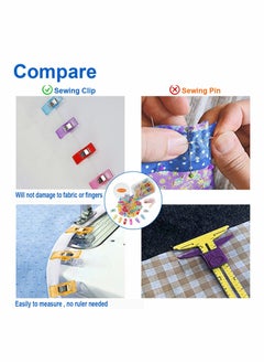 KASTWAVE Multipurpose Sewing Clips, Premium Quilting Clips Assorted Colors Fabric Clips for Sewing Supplies, Sewing Fasteners Clips, Quilting Accessories Crafting Tools (100 Pcs)  - Image 4