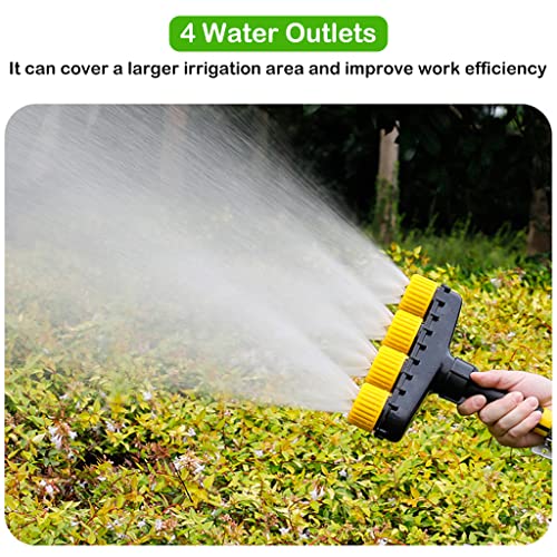 HASTHIP® Garden Water Pipe Sprayer With 4 Nozzle Irrigation Sprinkler for Larger Area, Flow-Adjustment Connector for Agricultural Lawn Watering Plants - Image 4