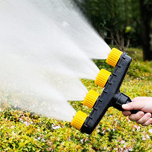 HASTHIP® Garden Water Pipe Sprayer With 4 Nozzle Irrigation Sprinkler for Larger Area, Flow-Adjustment Connector for Agricultural Lawn Watering Plants - Image 1