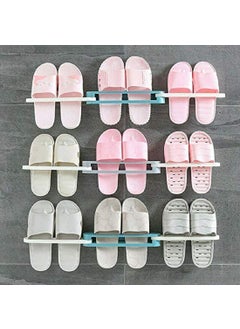 Mishrit Mishrit 3-in-1 Wall-Mounted Plastic Slippers Storage Organize Shoes Rack Hanging Shelf Towel Racks Holder (1)  - Image 5