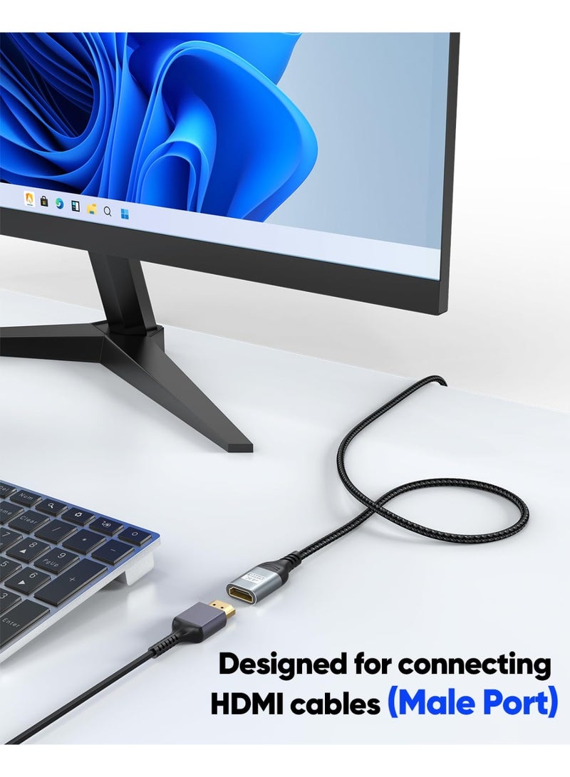 1m Male To Female HDMI Extension Cable Cable  (8K@60Hz, 2K@240Hz，4K@144Hz,32.4Gbps)，hdmi to hdmi Cable (hdmi to hdmi Cable) Compatible for Laptop P - Image 2