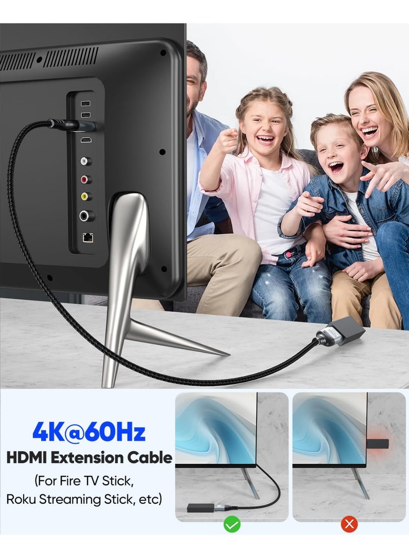 1m Male To Female HDMI Extension Cable Cable  (8K@60Hz, 2K@240Hz，4K@144Hz,32.4Gbps)，hdmi to hdmi Cable (hdmi to hdmi Cable) Compatible for Laptop P - Image 3