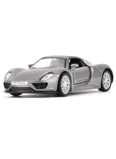 موديل كار 1 / 36 بورش 918 نموذج ، نموذج سيارة بورش ، سبائك الزنك سيارة لعبة للأطفال ، لعبة جرار سيارة رياضية للأطفال الفتيان والفتيات هدية ( رمادي )  - Image 1