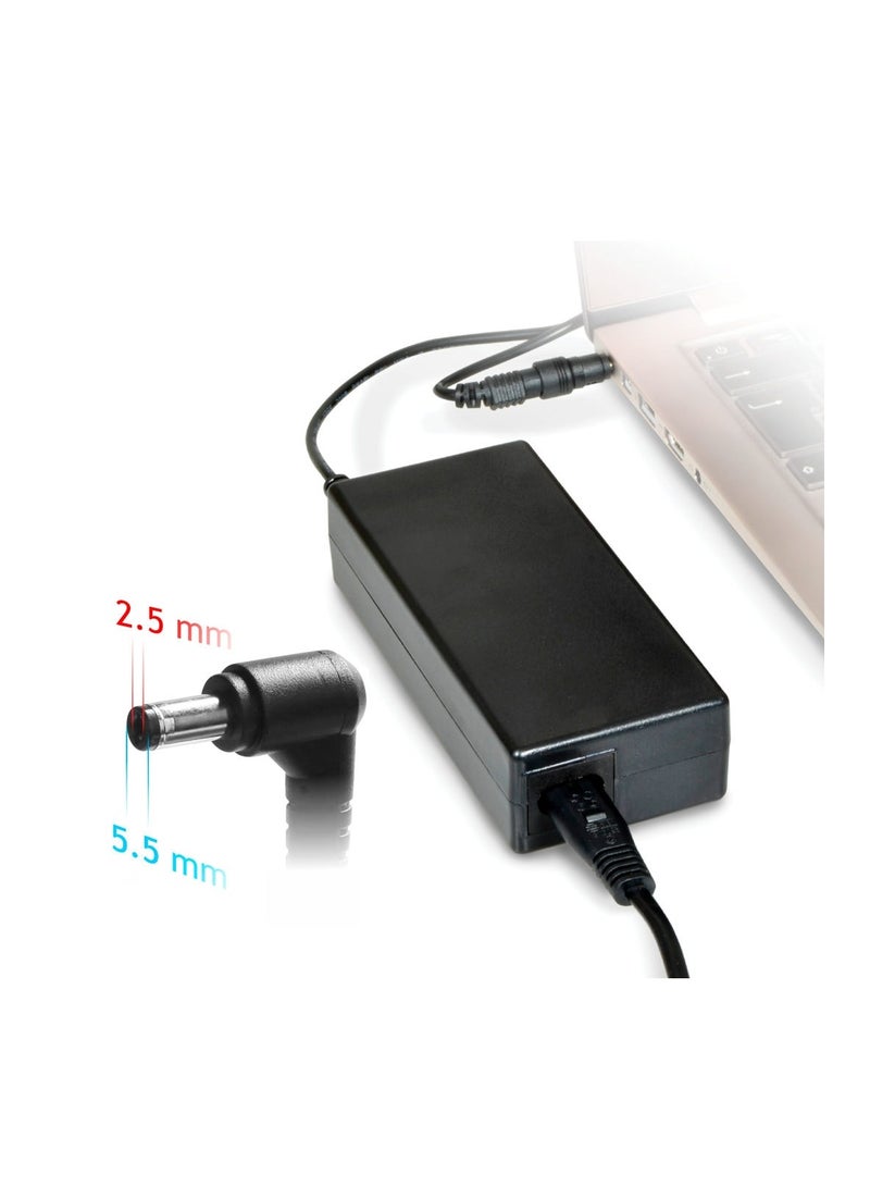 Terabyte شاحن لابتوب، نوت بوك 19 فولت - 2.1 أمبير - 5.5x2.5 مم - حتى 40 واط - أسوس، آيسر، MSI، توشيبا، لينوفو، فوجيتسو، باكارد بيل - Image 2