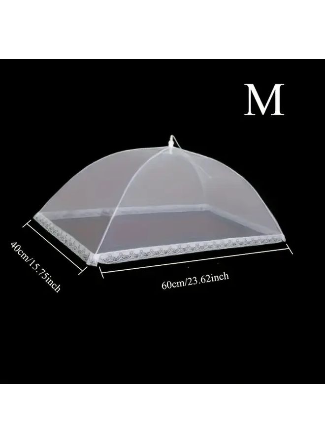 Large White Pop Up Mesh Food Cover Tent 60x40cm Foldable Washable Picnic BBQ - Image 2