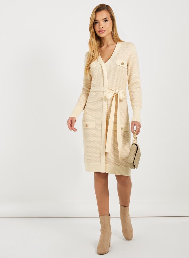 Styli Belted Knit Dress  - Image 1