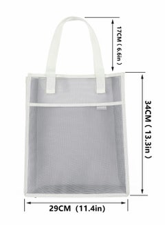 Y&D Document Bag with Handle, Transparent mesh Bag, can Store A4 Size documents, PVC Receipt Holder, no Zipper Design, Provide Storage Space for Office, School and Family Travel  - Image 4