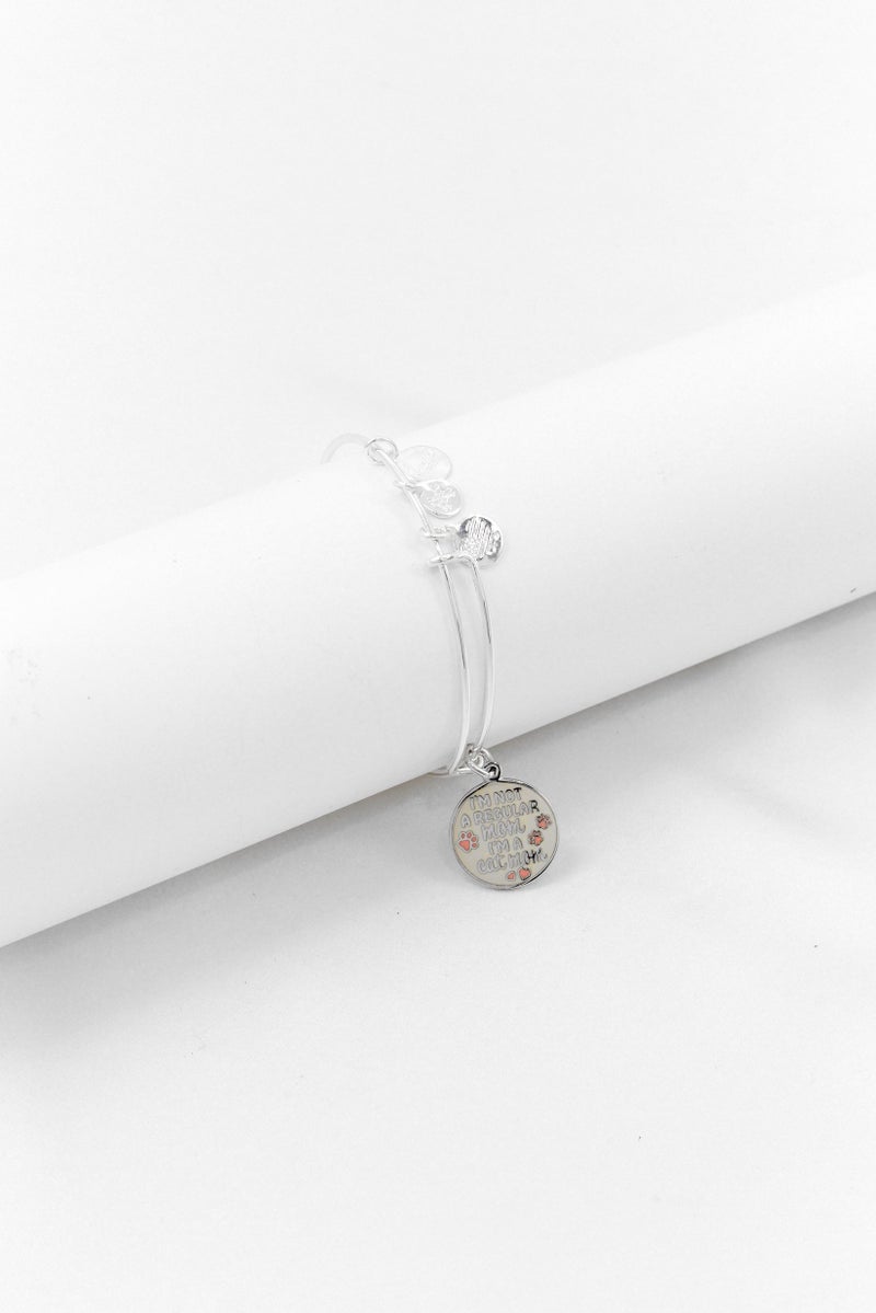 ALEX AND ANI Women Cat Mom Bangle Neutral Bracelet, Silver  - Image 1