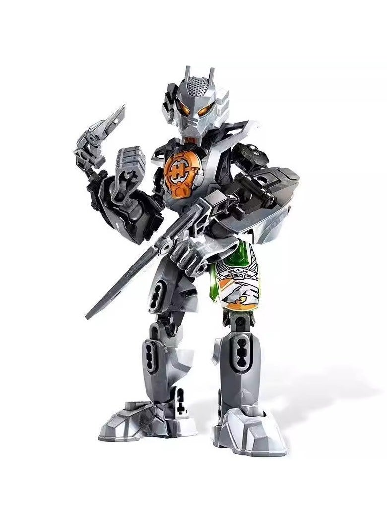 null - Children's Small Particle Educational Assembly Toy Model Hero Factory Building Block Robot(Season 2 Six Packs) - Image 1