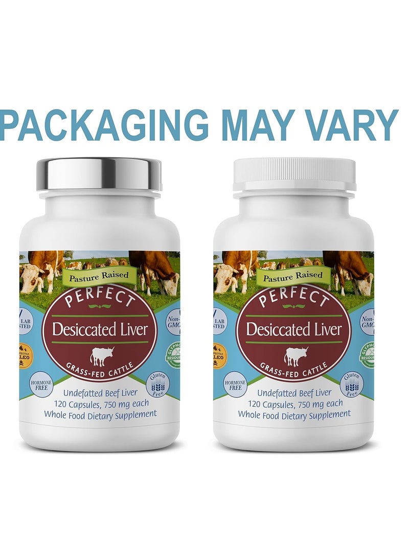 Perfect Supplements Desiccated Beef Liver Energy and Immunity 120 Capsules 4 months supply - Image 2