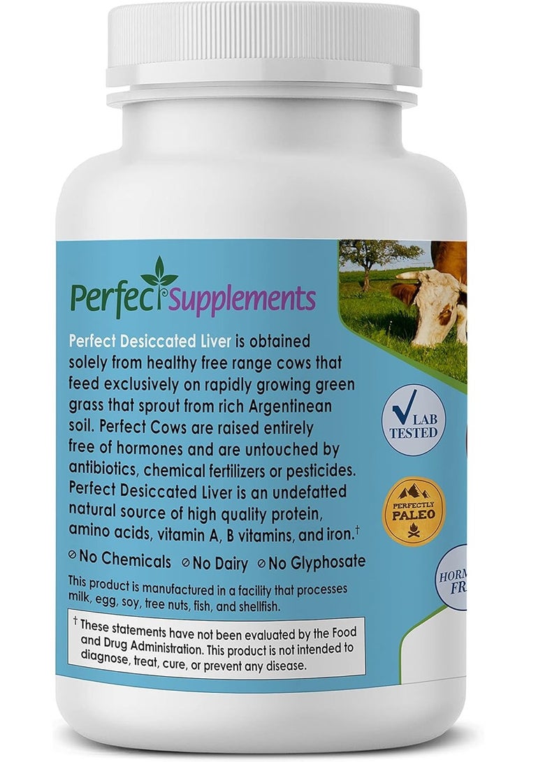 Perfect Supplements Desiccated Beef Liver Energy and Immunity 120 Capsules 4 months supply - Image 3