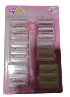 Max Women's razor with 3-blade technology for an ultra-close shave with 20 refill strips - ideal for smooth, hair-free skin  - Image 1